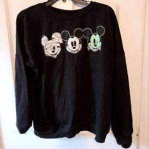 Glow in the dark halloween disney mickey sweat shirt